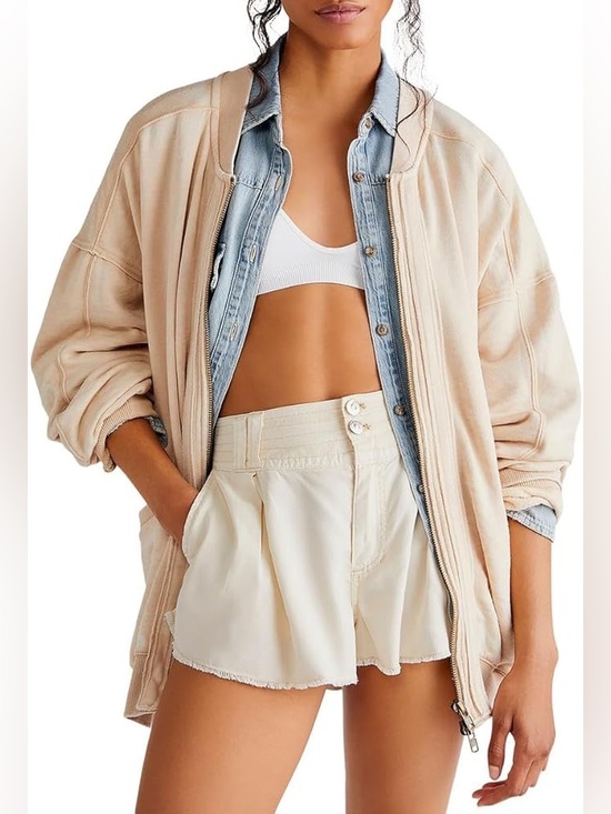 Free People Jackets & Blazers - Free People Robby Bomber Jacket in Nomadic Desert S
